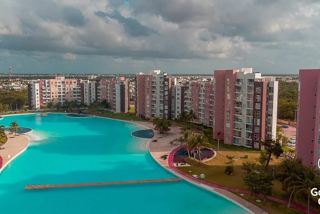 Departamento Moderno Con Vista A La Laguna En Dream Lagoons Cancún