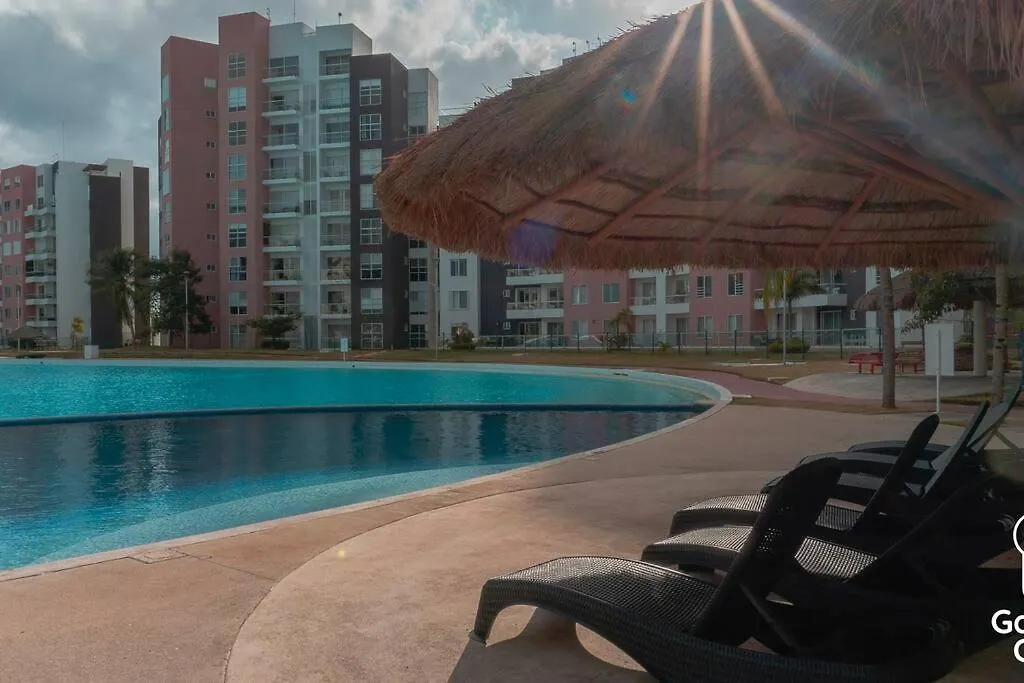 Departamento Moderno Con Vista A La Laguna En Dream Lagoons Cancún Apartamento