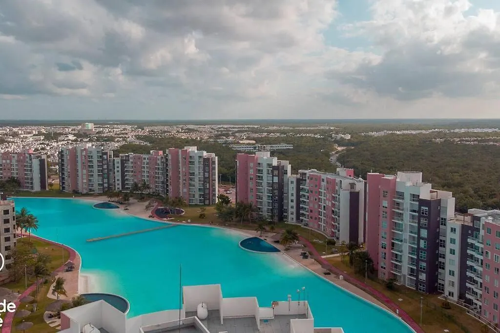 Departamento Moderno Con Vista A La Laguna En Dream Lagoons Cancún Meksyk