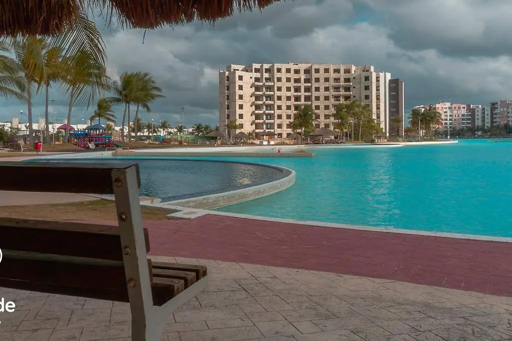 Departamento Moderno Con Vista A La Laguna En Dream Lagoons Cancun